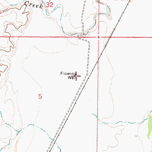 Topographic Map of 11N50E05ADBD01 Well, MT