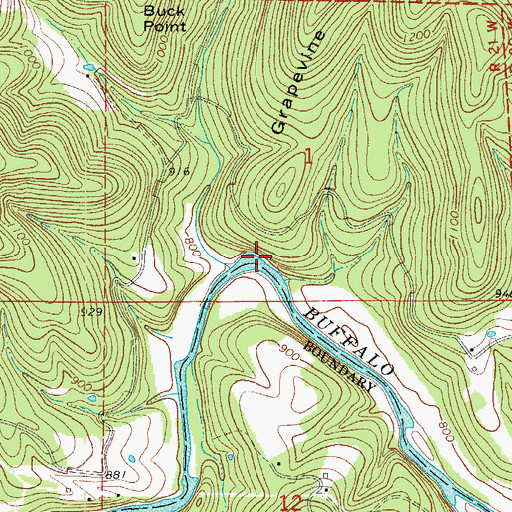Topographic Map of Briar Bluff, AR