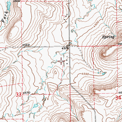Topographic Map of 12N15E33AA__01 Well, MT