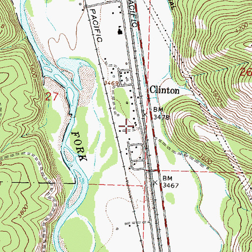 Topographic Map of 12N17W27DADD01 Well, MT
