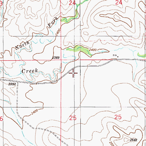 Topographic Map of 12N55E25BB__01 Well, MT