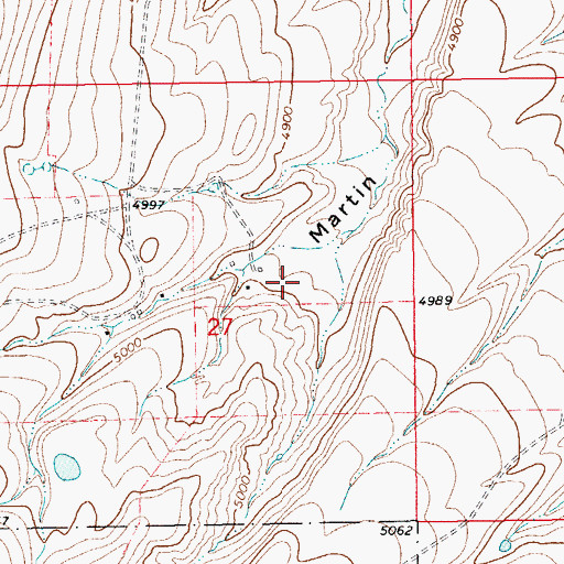 Topographic Map of 12N14E27AC__01 Spring, MT