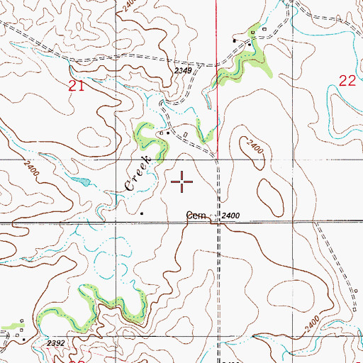 Topographic Map of 12N55E21DD__01 Well, MT