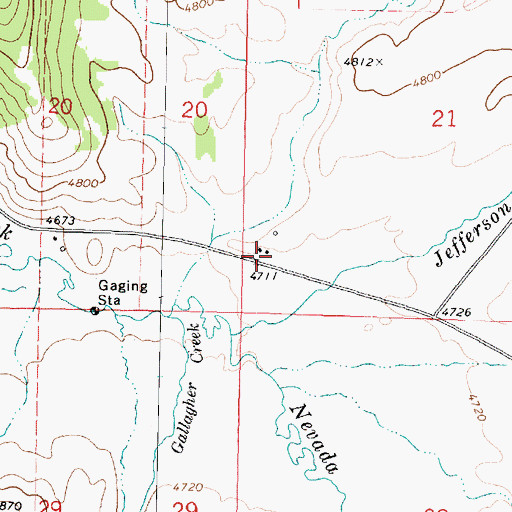 Topographic Map of 12N09W21CCBC01 Well, MT