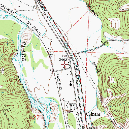 Topographic Map of 12N17W27AABC01 Well, MT
