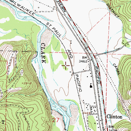 Topographic Map of 12N17W27ABAC01 Well, MT
