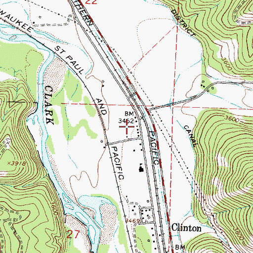 Topographic Map of 12N17W27AABC02 Well, MT
