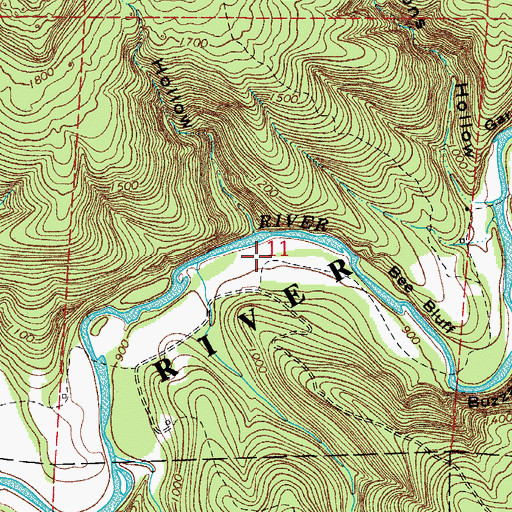 Topographic Map of Kyles Landing, AR