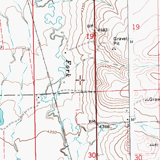 Topographic Map of 12N16E19CD__02 Well, MT