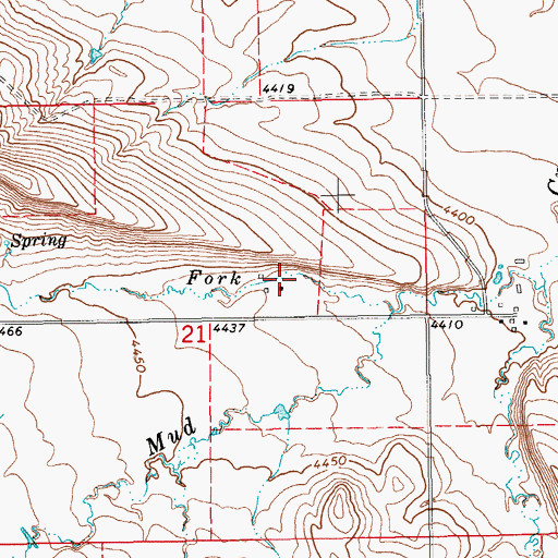 Topographic Map of 12N15E21AC__01 Well, MT