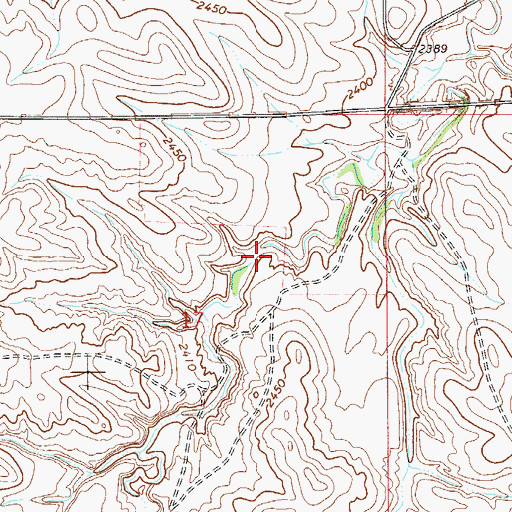 Topographic Map of 12N54E17ACAD01 Well, MT