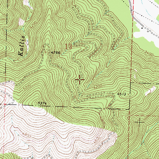Topographic Map of 12N18W12DBDB01 Well, MT
