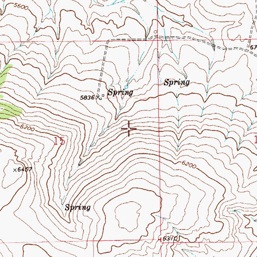 Topographic Map of 12N12E15AD__01 Spring, MT