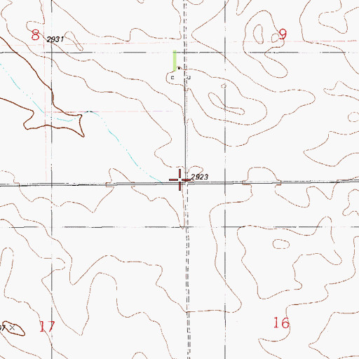Topographic Map of 12N61E08DDD_01 Well, MT