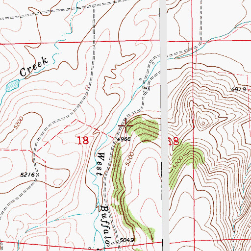 Topographic Map of 12N14E18AC__01 Spring, MT