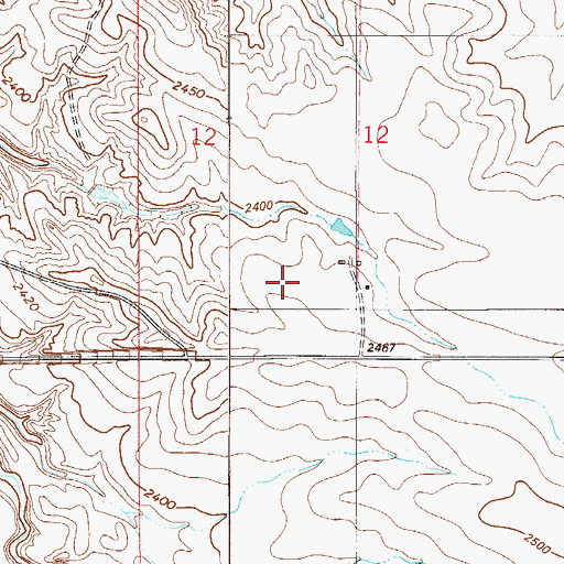 Topographic Map of 12N54E12CD__01 Well, MT
