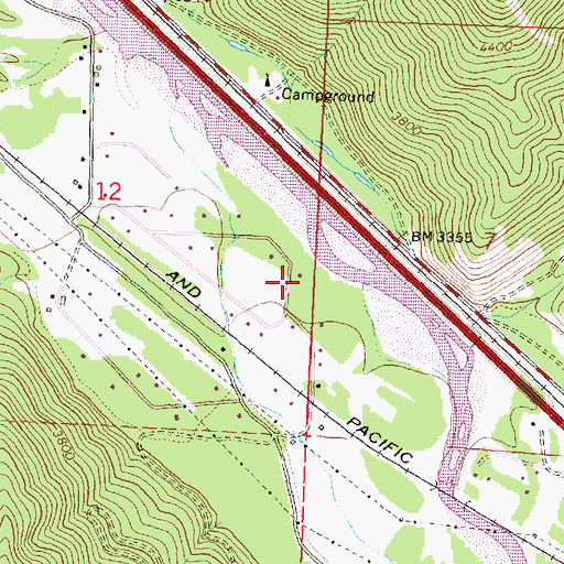 Topographic Map of 12N18W12DADA01 Well, MT