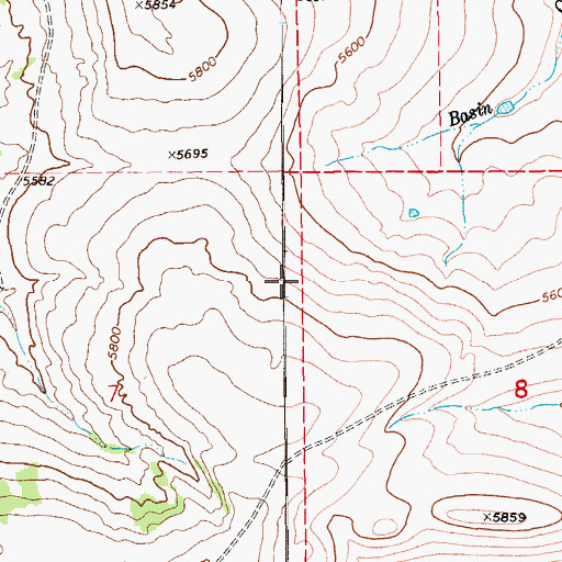 Topographic Map of 12N13E07AA__01 Spring, MT