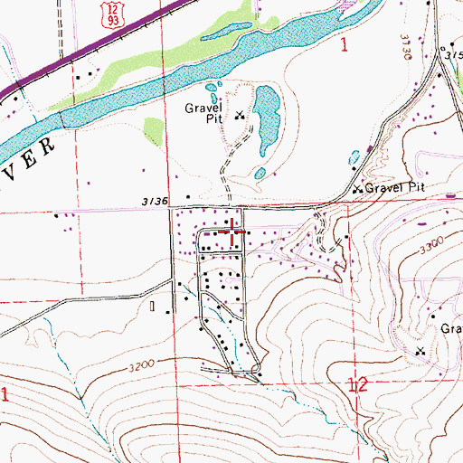 Topographic Map of 12N19W12BCDA01 Well, MT