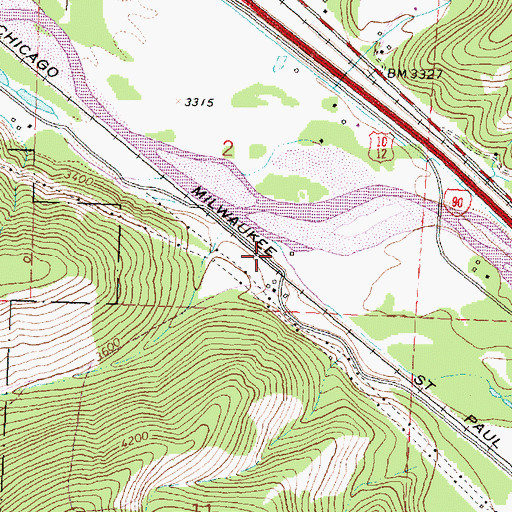 Topographic Map of 12N18W02DCAC01 Well, MT