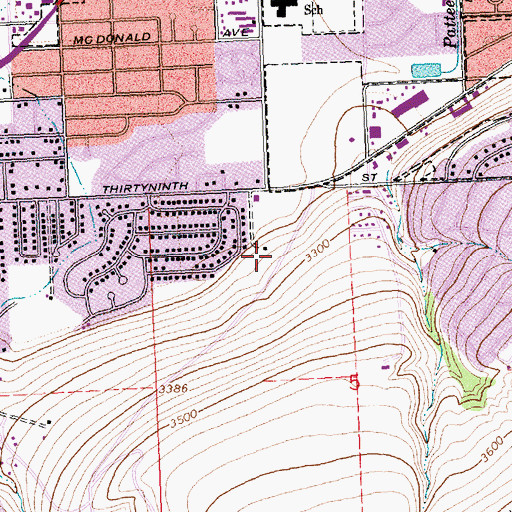 Topographic Map of 12N19W05BACB01 Well, MT