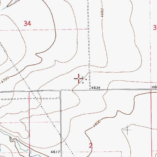 Topographic Map of 13N14E34DD__03 Well, MT