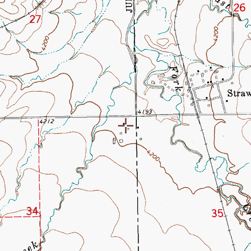 Topographic Map of 13N15E34AA__03 Well, MT