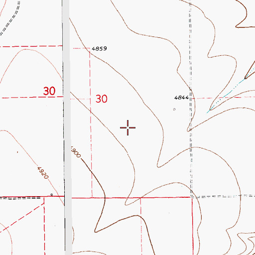 Topographic Map of 13N14E30DB__01 Well, MT