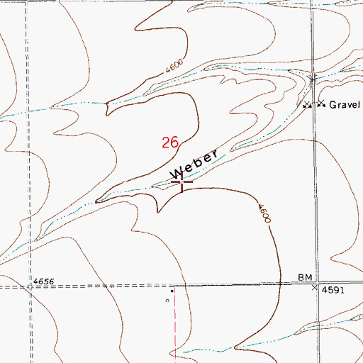 Topographic Map of 13N22E27DAC_01 Well, MT