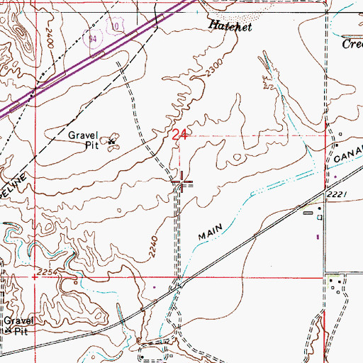 Topographic Map of 13N52E24DBCB01 Well, MT