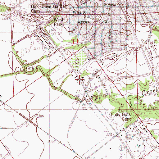 Topographic Map of Saint Matthews Church, AR
