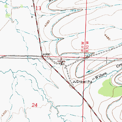 Topographic Map of 13N11W24AABB01 Well, MT