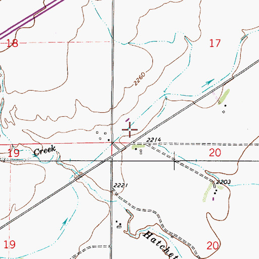 Topographic Map of 13N53E17CCD_01 Well, MT