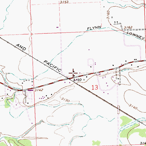 Topographic Map of 13N20W13BD__02 Well, MT