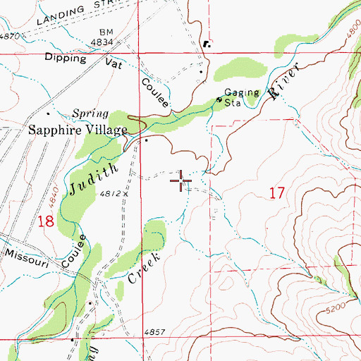 Topographic Map of 13N12E17BC__01 Well, MT
