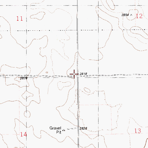 Topographic Map of 13N60E11DDD_01 Well, MT