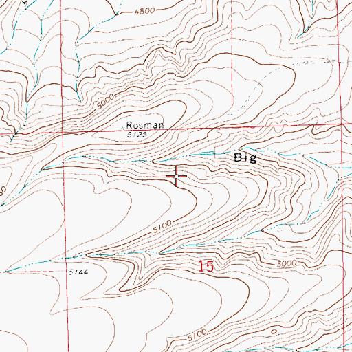 Topographic Map of 13N13E15BA__01 Spring, MT