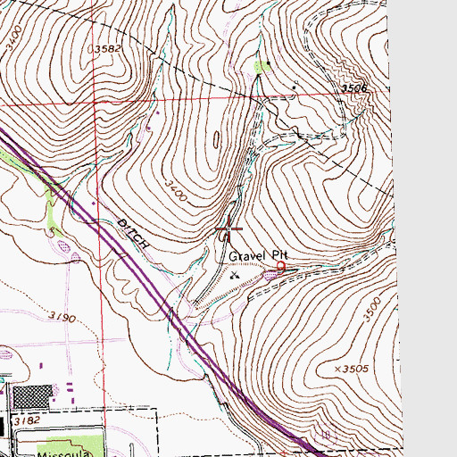 Topographic Map of 13N19W09BD__01 Well, MT