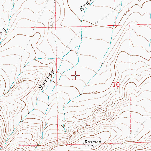 Topographic Map of 13N13E10BC__01 Spring, MT