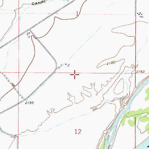 Topographic Map of 13N53E11DDD_01 Well, MT