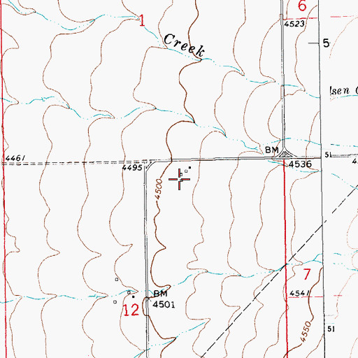 Topographic Map of 13N16E12AB__01 Well, MT