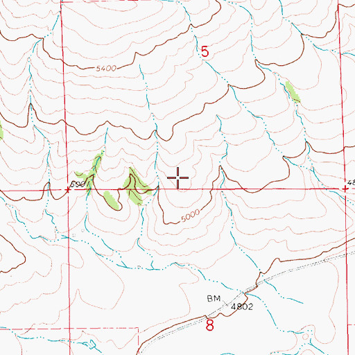 Topographic Map of 13N12E05CD__01 Spring, MT
