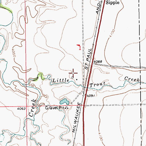 Topographic Map of 13N15E01CADC01 Well, MT