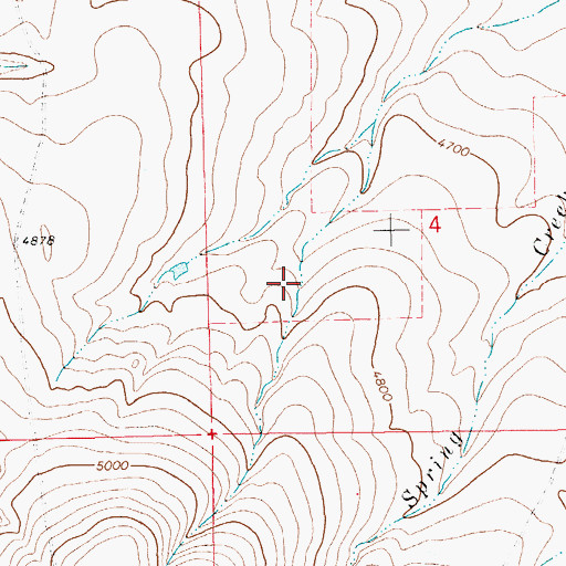 Topographic Map of 13N13E04CB__01 Spring, MT
