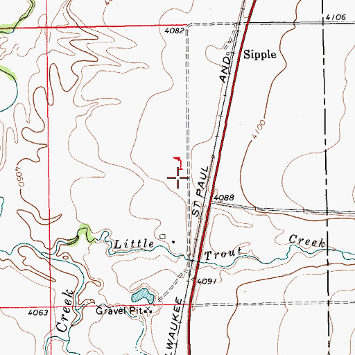 Topographic Map of 13N15E01CA__03 Well, MT