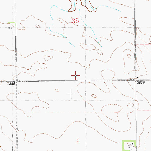 Topographic Map of 14N60E35DCC_01 Well, MT