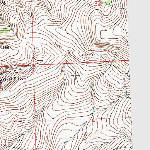 Topographic Map of 13N19W04BA__01 Well, MT