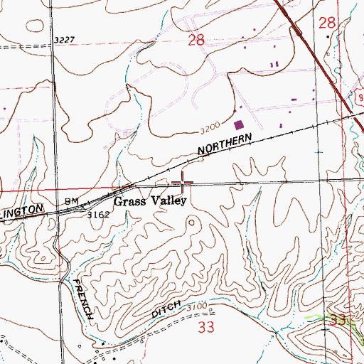 Topographic Map of 14N20W28DCCC01 Well, MT