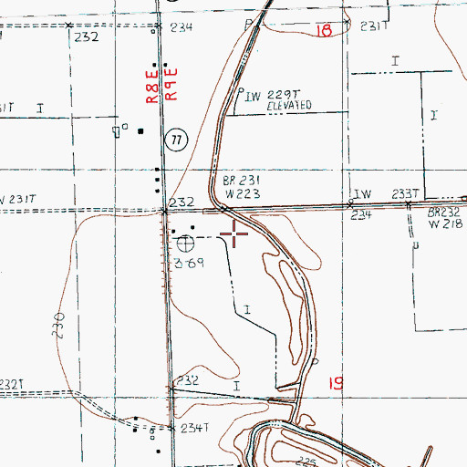 Topographic Map of Ditch Number 19, AR