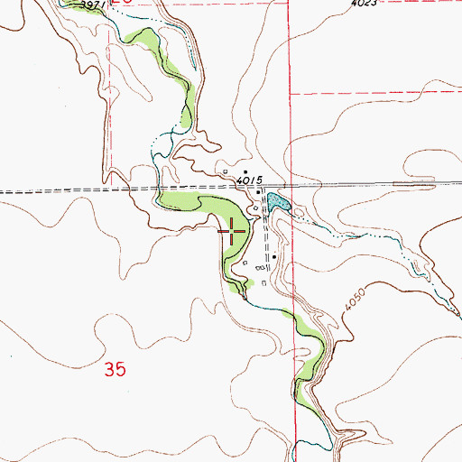 Topographic Map of 14N15E35AA__01 Well, MT